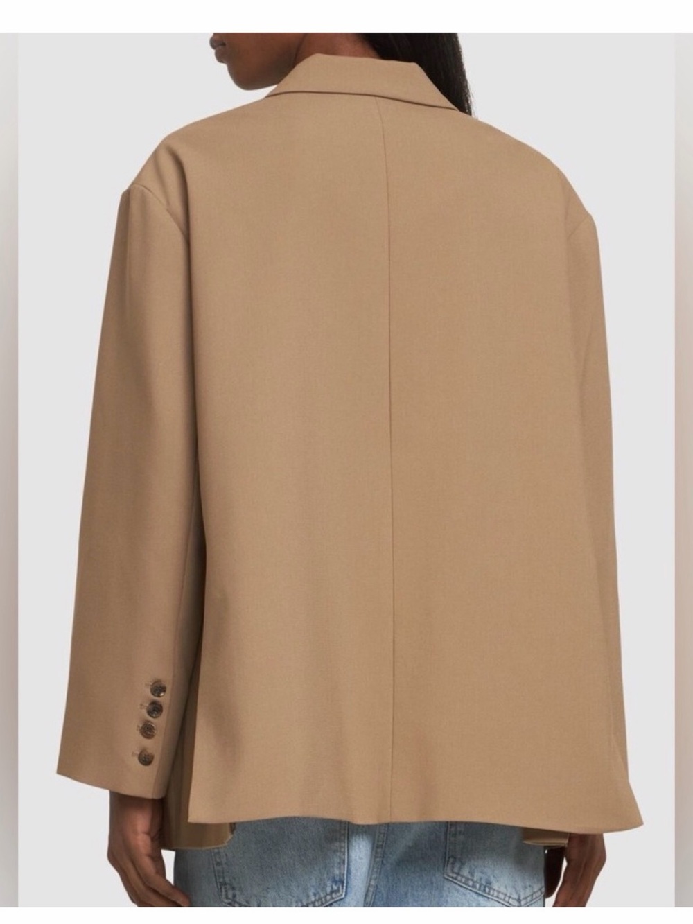Frankie Shop Taupe Oversized Blazer very chic. Size is OS but fits like a 10/12 - Picture 2 of 15